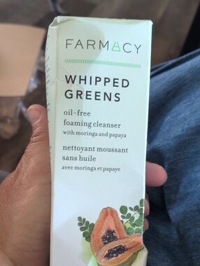 Farmacy Whipped Greens Foaming Cleanser — Light Green & White Packaging